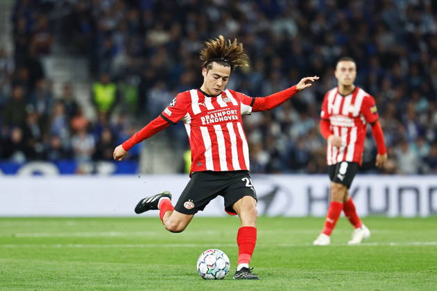 Kodai Sano (PSV), OCTOBER 20, 2026 - Football Soccer : UEFA Champions League League phase matchday 3 between FC Porto - PSV Eindhoven at the Estadio do Dragao in Porto, Portugal. Noxthirdxpartyxsales  aflo_357737585 MutsuxKawamorix