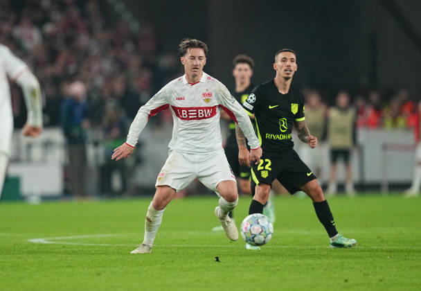 Angelo Stiller (VFB Stuttgart) during VfB Stuttgart and Atlético Madrid, League Phase UEFA Champions League, at MHPArena, Stuttgart, Germany on October 20, 2026. DeFodi Images. -