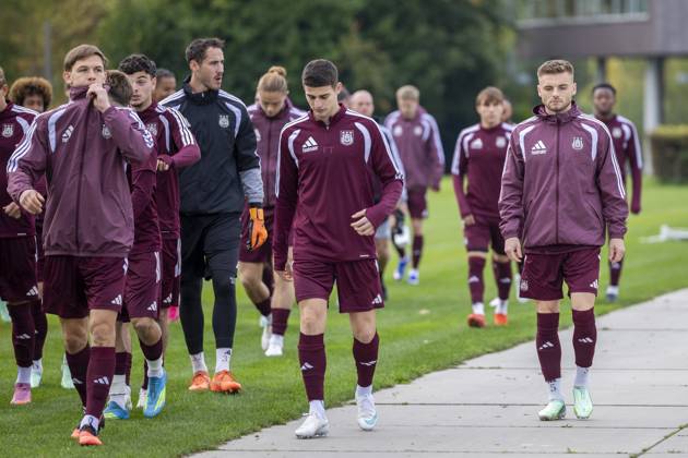 RSC Anderlecht open training 21 10 NEERPEDE, BELGIUM - OCTOBER 21 : Players of RSC Anderlecht during an open training pictured on October 21, 2026 in Neerpede, Belgium, 21 10 2026 Neerpede Belgium  Copyright: xXpix
