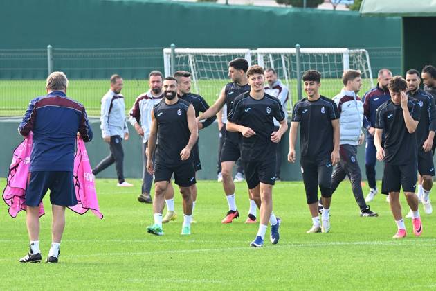 Training session of Trabzonspor in Turkiye TRABZON, TURKIYE - OCTOBER 21: Trabzonspor players take part in the final training session at the Mehmet Ali Yilmaz Facilities in Trabzon, Turkiye, on October 21, 2026, ahead of UEFA Conference League match against Hearts. Selcuk Kilic Anadolu Trabzon Turkey. Editorial use only. Please get in touch for any other usage.  Copyright: x2026xAnadoluxSelcukxKilicx