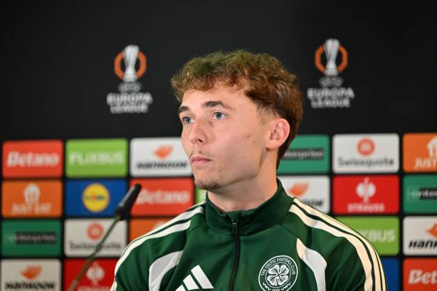 Callum Osmand of Celtic at press conference, PK, Pressekonferenz Celtic Training, Football, Lennoxtown Training Centre, Glasgow, Scotland, UK - 21 Oct 2026Glasgow Lennoxtown Training Centre Scotland United Kingdom  Copyright: xMarkxRunnacles Shutterstockx 17227769bz