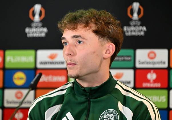 Callum Osmand of Celtic at press conference, PK, Pressekonferenz Celtic Training, Football, Lennoxtown Training Centre, Glasgow, Scotland, UK - 21 Oct 2026Glasgow Lennoxtown Training Centre Scotland United Kingdom  Copyright: xMarkxRunnacles Shutterstockx 17227769ca