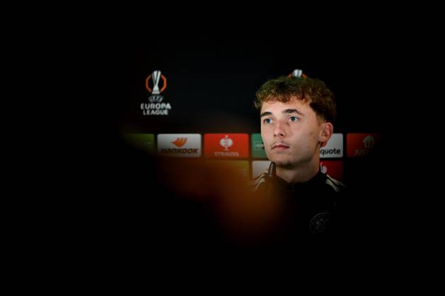 Callum Osmand of Celtic at press conference, PK, Pressekonferenz Celtic Training, Football, Lennoxtown Training Centre, Glasgow, Scotland, UK - 21 Oct 2026Glasgow Lennoxtown Training Centre Scotland United Kingdom  Copyright: xMarkxRunnacles Shutterstockx 17227769bx