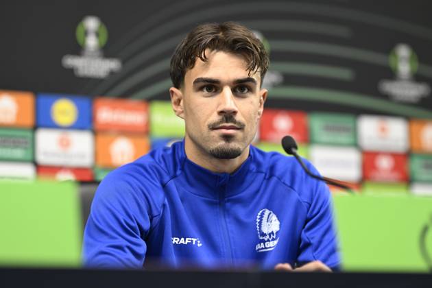 SC Braga v KAA Gent - UEFA Conference League Media Activities 21 10 2026 BRAGA, PORTUGAL - OCTOBER 21 : Tiago Alves Araujo Felipe defender of KAA Gent speaking with the media during a pre-match press conference, PK, Pressekonferenz ahead of the UEFA Conference League 2026 27 League Phase matchday 2 match between SC Braga and KAA Gent on October 21, 2026 in Braga, Portugal, 21 10 2026 Braga Portugal  Copyright: xNicoxVereeckenx