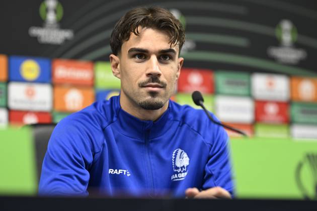 SC Braga v KAA Gent - UEFA Conference League Media Activities 21 10 2026 BRAGA, PORTUGAL - OCTOBER 21 : Tiago Alves Araujo Felipe defender of KAA Gent speaking with the media during a pre-match press conference, PK, Pressekonferenz ahead of the UEFA Conference League 2026 27 League Phase matchday 2 match between SC Braga and KAA Gent on October 21, 2026 in Braga, Portugal, 21 10 2026 Braga Portugal  Copyright: xNicoxVereeckenx