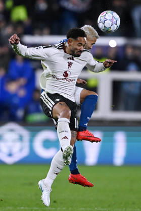 Cm Como 21 10 2026 - Champions League Como Manchester United, ManU foto Cristiano Mazzi Image nella foto: Matheus Cunha-Yan Couto 