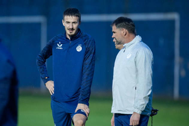 Dinamo Zagreb training session Stjepan Radeljic during GNK Dinamo Zagreb training session at Stadion Maksimir in Zagreb, Croatia on October 21, 2026 ahead of the UEFA Europa League League Phase Matchday 3 football match between GNK Dinamo Zagreb and N.E.C. Nijmegen.  LukaxAntunac PIXSELL