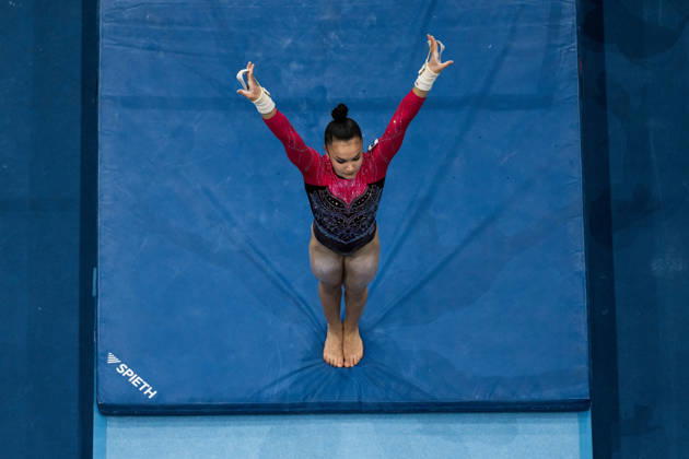 2026 Artistic Gymnastics World Championships, Day 5, Women s Team Final 261021 Milana Kaiumova of Russia celebrates while competing in uneven bars celebrate during women s team final on day five of the 2026 Artistic Gymnastics World Championships on October 21, 2026 in Rotterdam. Photo: Joel Marklund BILDBYRÅN kod JM JM0863 bbeng artistisk gymnastik artistic gymnastics gymnastik-vm vm artistic gymnastics world championships final lagfinal team final dam jubel celebrates Copyright: JOELxMARKLUND BB261021JM004