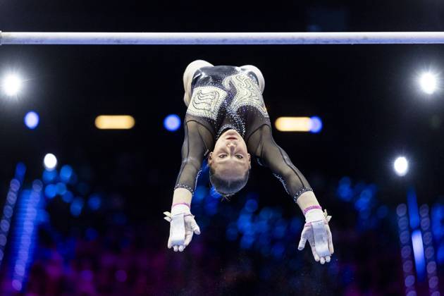 ROTTERDAM - Sofia Tonelli (ITA) during the team final at the World Gymnastics Championships in Rotterdam Ahoy. IRIS VAN DEN BROEK ANP xVIxANPxSportx xxANPxIVx 573181552 originalFilename: 573181552.jpg