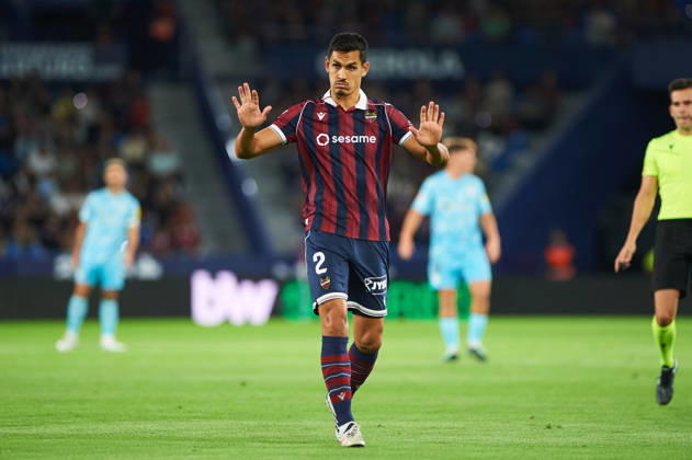 Aissa Mandi (Levante UD) during the LaLiga EA Sports match between Levante UD and Athletic Club at Estadi Ciutat de València on October 21, 2026 in Valencia, Spain. -