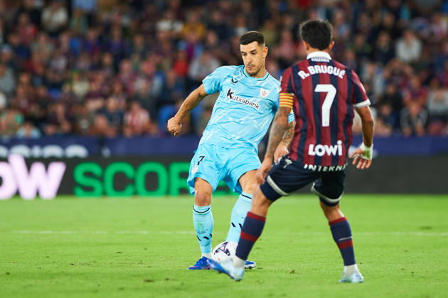 Yuri Berchiche (Athletic Club) during the LaLiga EA Sports match between Levante UD and Athletic Club at Estadi Ciutat de València on October 21, 2026 in Valencia, Spain. -