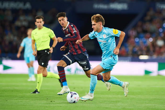 Robert Navarro (Athletic Club) during the LaLiga EA Sports match between Levante UD and Athletic Club at Estadi Ciutat de València on October 21, 2026 in Valencia, Spain. -