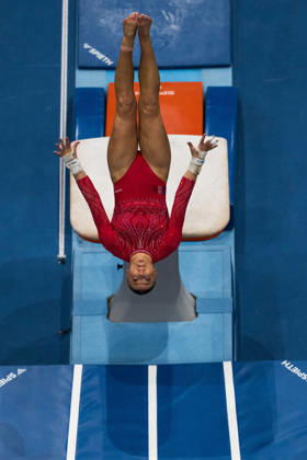 2026 Artistic Gymnastics World Championships, Day 5, Women s Team Final 261021 Lorette Charpy of France competes in vault during women s team final on day five of the 2026 Artistic Gymnastics World Championships on October 21, 2026 in Rotterdam. Photo: Joel Marklund BILDBYRÅN kod JM JM0863 bbeng artistisk gymnastik artistic gymnastics gymnastik-vm vm artistic gymnastics world championships final lagfinal team final dam frankrike france Copyright: JOELxMARKLUND BB261021JM027