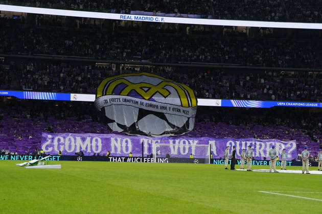 Real Madrid v RB Leipzig - UEFA Champions League 2026 27 League Phase MD3 MADRID, SPAIN - OCTOBER 21: Real Madrid fans make a choreography during the ceremony prior to the UEFA Champions League 2026 27 League Phase MD3 match between Real Madrid and RB Leipzig at Santiago Bernabeu Stadium on October 21, 2026 in Madrid, Spain. Madrid Santiago Bernabeu Spain Copyright: x2026xGokhanxTaner PSxImagesxGokhanxTaner PSxImagesx