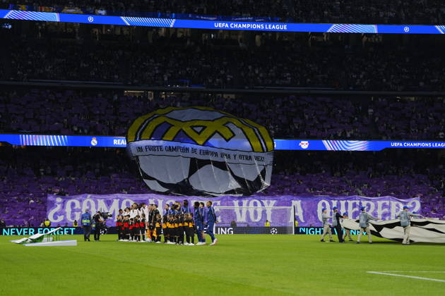 Real Madrid v RB Leipzig - UEFA Champions League 2026 27 League Phase MD3 MADRID, SPAIN - OCTOBER 21: Real Madrid fans make a choreography during the ceremony prior to the UEFA Champions League 2026 27 League Phase MD3 match between Real Madrid and RB Leipzig at Santiago Bernabeu Stadium on October 21, 2026 in Madrid, Spain. Madrid Santiago Bernabeu Spain Copyright: x2026xGokhanxTaner PSxImagesxGokhanxTaner PSxImagesx