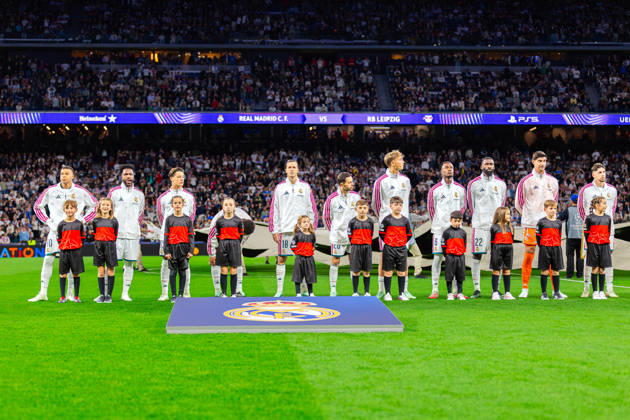 Fussball : UEFA Champions League, Ligaphase, 3. Spieltag, 21.10.2026, Real Madrid vs RB Leipzig, Santiago Bernabeu (Madrid) : Mannschaftsfoto, Totale Copyright: xMichellexLukax