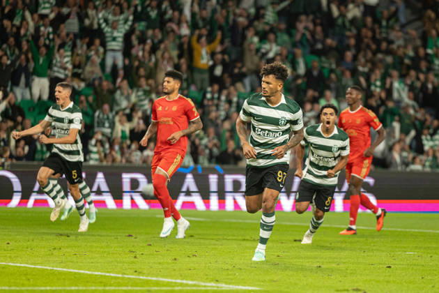Luis Suarez celebrating after goal seen in football match between Sporting CP and LASK in UEFA Champions League 2026 27 at Estadio JosÃ Alvalade, Lisboa, Portugal (Luis Loureiro Ball Raw Images PT) Lisboa Estadio JosÃ Alvalade Portugal Copyright: xLuisxLoureirox LloureiroSPCxLUSK-3223