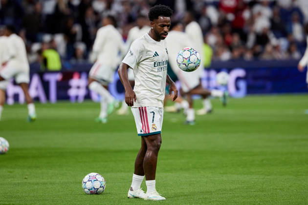 October 21, 2026, Madrid, Madrid, Spain: Vinicius Jr of Real Madrid CF during UEFA Champions League football match between Real Madrid CF and RB Leipzig at Santiago Bernabeu Stadium in Madrid, Spain, October 21, 2026 Soccer 2026: Real Madrid CF Vs RB Leizpig  - ZUMAa206 20261021_zsp_a206_009 Copyright: xRubenxAlbarranx