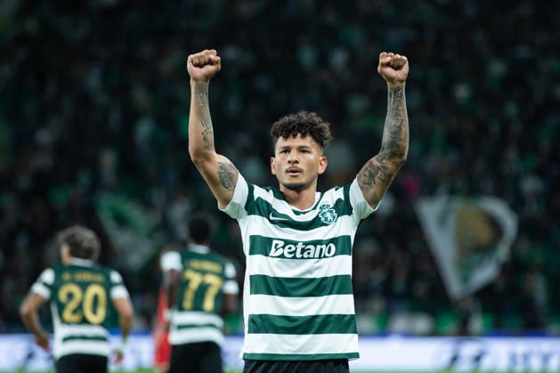October 21, 2026, Lisbon, Lisbon, Portugal: Sporting forward from Colombia LUIS SUAREZ (97) celebrating after scoring a goal during the game for the League Phase for the UEFA Champions League between Sporting and LASK Linz at Estadio Jose de Alvalade Soccer 2026: Sporting Vs LASK Linz  - ZUMAs359 20261021_zsp_s359_006 Copyright: xAlexandrexdexSousax