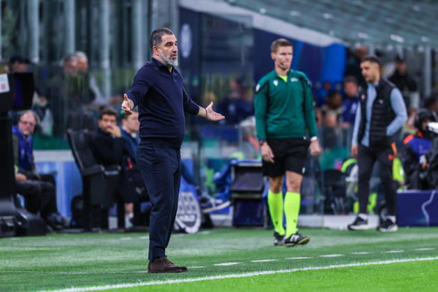 Arda Turan Head Coach of FC Shakhtar Donetsk reacts during UEFA Champions League 2026 27 League Phase - Matchday 3 football match between FC Internazionale and FC Shakhtar Donetsk. Italy Copyright: xBEAUTIFULxSPORTS Carabellix