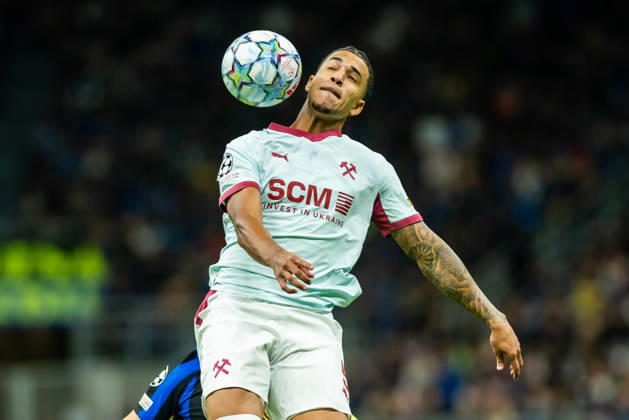 Kaua Elias seen during UEFA Champions League 2026 27 league phase game between Internazionale Milano and FC Shakhtar Donetsk (Gleb Soboliev Ball Raw Images) Milan San Siro Italy Copyright: xGlebxSobolievx glebsoboliev_inter_shakhtar_009