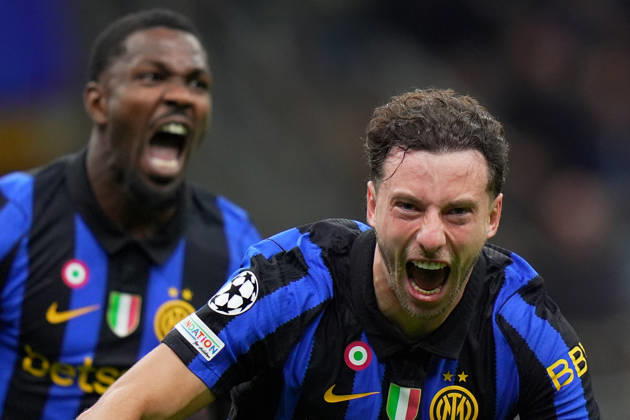 Inter Milan s Carlos Augusto celebrates after scoring 1-0 during the Uefa Champions League soccer match between Inter and Shakhtar Donetsk at San Siro Stadium in Milan , Italy - Wednesday October 21 , 2026. - Soccer  Copyright: xSpada LaPressex