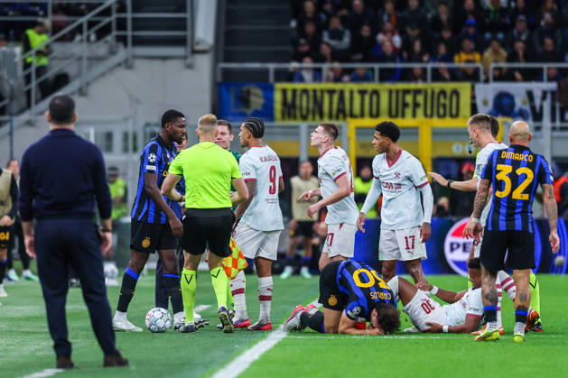 Marcus Thuram of FC Internazionale reacts during UEFA Champions League 2026 27 League Phase - Matchday 3 football match between FC Internazionale and FC Shakhtar Donetsk. Italy Copyright: xBEAUTIFULxSPORTS Carabellix