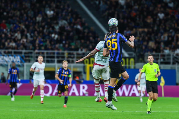 Alessandro Bastoni of FC Internazionale seen in action during UEFA Champions League 2026 27 League Phase - Matchday 3 football match between FC Internazionale and FC Shakhtar Donetsk. Italy Copyright: xBEAUTIFULxSPORTS Carabellix