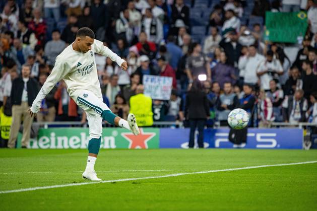 October 21, 2026, Madrid, Spain: Kylian Mbappo (Real Madrid) seen in action during the UEFA Champions League 2026 2027 match between Real Madrid and RB Leipzig Madrid Spain - ZUMAs197 20261021_aaa_s197_257 Copyright: xDavidxCanalesx