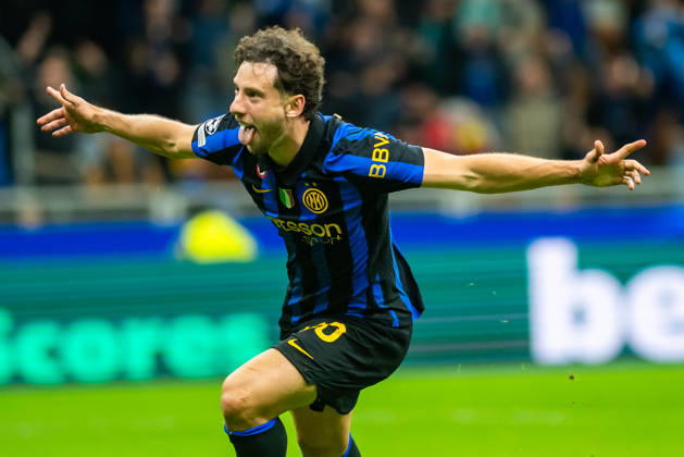 Carlos Augusto celebrates his goal during UEFA Champions League 2026 27 league phase game between Internazionale Milano and FC Shakhtar Donetsk (Gleb Soboliev Ball Raw Images) Milan San Siro Italy Copyright: xGlebxSobolievx glebsoboliev_inter_shakhtar_031