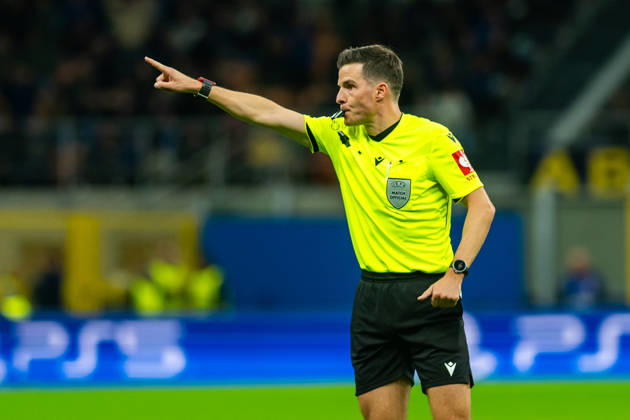 Harm Osmers seen during UEFA Champions League 2026 27 league phase game between Internazionale Milano and FC Shakhtar Donetsk (Gleb Soboliev Ball Raw Images) Milan San Siro Italy Copyright: xGlebxSobolievx glebsoboliev_inter_shakhtar_050