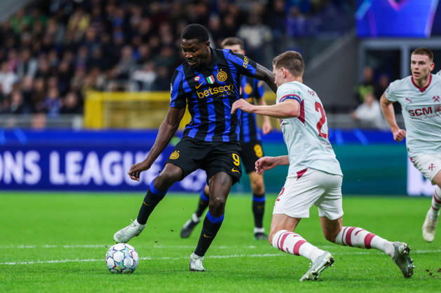 SOCCER - UEFA Champions League - Inter - FC Internazionale vs. Shakhtar Donetsk Photo by IPA ABACAPRESS.COM90002308 - Marcus Thuram of FC Internazionale in action during the 2026 27 UEFA Champions League group stage—Matchday 3—in the soccer match between FC Internazionale and FC Shakhtar Donetsk. Milan Italy  Copyright: xIPAxSport ABACAx