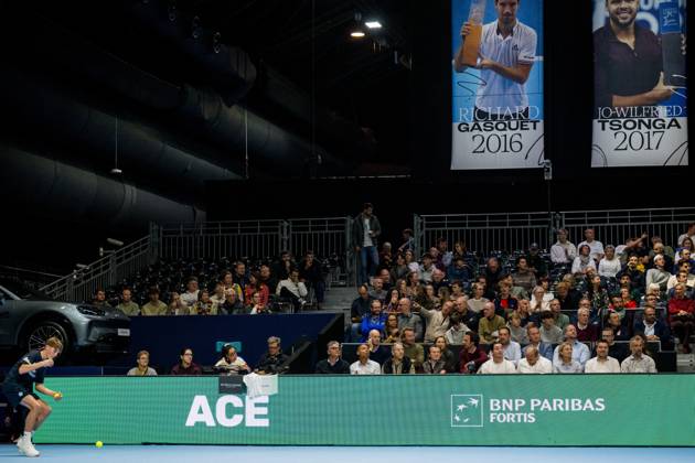 A picture taken during the European Open ATP, Tennis Herren tennis tournament in Brussels, on Thursday 22 October. This year s edition of the tournament is taking place from 17 to 25 October JASPERxJACOBS  x190644632x