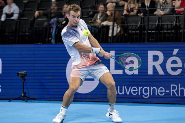 TENNIS : ATP, Tennis Herren 250 - Grand Prix Tennis AURA - Decines (France) 22 10 2026 Valentin Vacherot lost in three sets to Luca Van Assche during the tournament of the Auvergne Rhône-Alpes Grand Prix at the LDLC Arena in Décines on October 22, 2026. Photo Sandrine Thesillat PsNewZ  Copyright: xSandrinexTHESILLATx