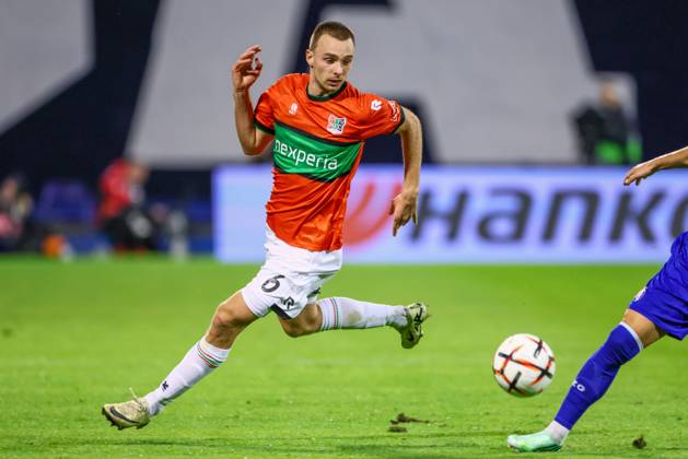 ZAGREB , 22-10-2026 , Maksimir Stadium , season 2026 2027 , Europa League football match day 3 , match between Dinamo Zagreb and NEC , Picture shows NEC player Darko Nejasmic Dinamo Zagreb - NEC  x208956998x Copyright: