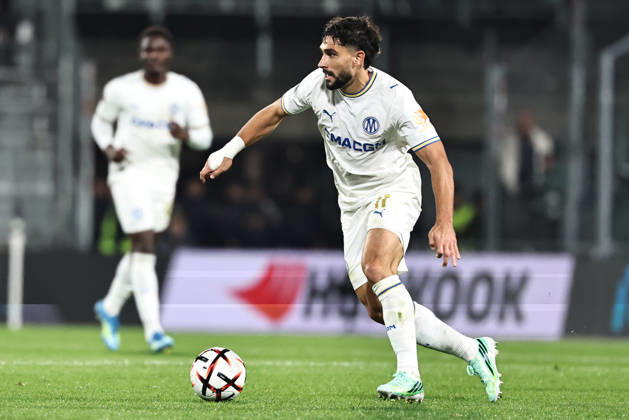 SOCCER - UEFA EL, Sturm vs Marseille GRAZ,AUSTRIA,22.OCT.26 - SOCCER - UEFA Europa League, SK Sturm Graz vs Olympique de Marseille. Image shows Neal Maupay (Marseille).  GEPAxpictures xChrisxBauer