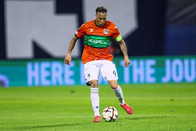 ZAGREB , 22-10-2026 , Maksimir Stadium , season 2026 2027 , Europa League football match day 3 , match between Dinamo Zagreb and NEC , Picture shows NEC player Tjaronn Chery Dinamo Zagreb - NEC  x208957560x Copyright: