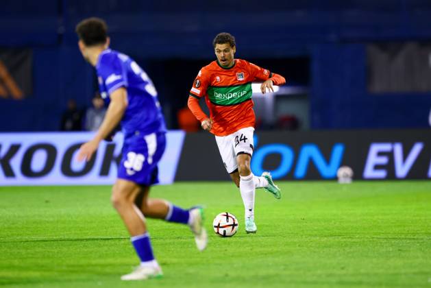 ZAGREB , 22-10-2026 , Maksimir Stadium , season 2026 2027 , Europa League football match day 3 , match between Dinamo Zagreb and NEC , Picture shows NEC player Deverson Fonville Dinamo Zagreb - NEC  x208957979x Copyright: