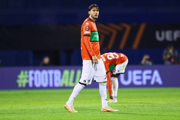 ZAGREB , 22-10-2026 , Maksimir Stadium , season 2026 2027 , Europa League football match day 3 , match between Dinamo Zagreb and NEC , Picture shows NEC player Willum Thor Willumsson Dinamo Zagreb - NEC  x208960178x Copyright: