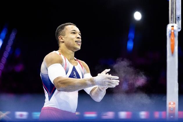 ROTTERDAM - Joe Fraser (GBR) during the All-Around final at the World Gymnastics Championships in Rotterdam Ahoy. IRIS VAN DEN BROEK ANP xVIxANPxSportx xxANPxIVx 573292535 originalFilename: 573292535.jpg