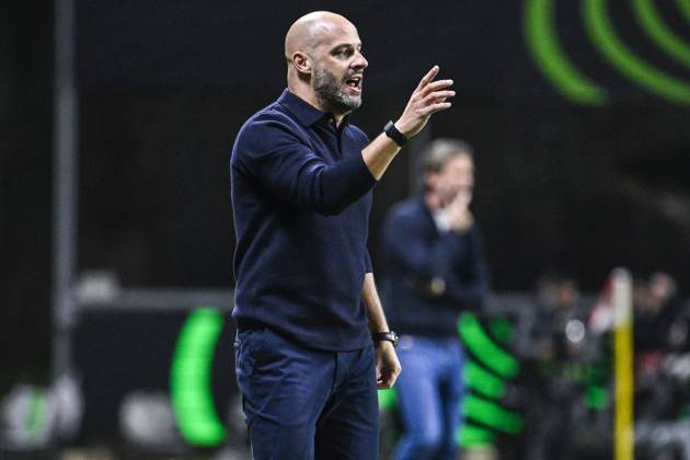 Franclim Carvalho head coach of SC Braga pictured during a soccer game between Portuguese SC Braga and Belgian soccer team KAA Gent, Thursday 22 October 2026 in Braga, Portugal, the second match in the UEFA Conference League league phase. TOM GOYVAERTS TomxGoyvaerts  x190686980x