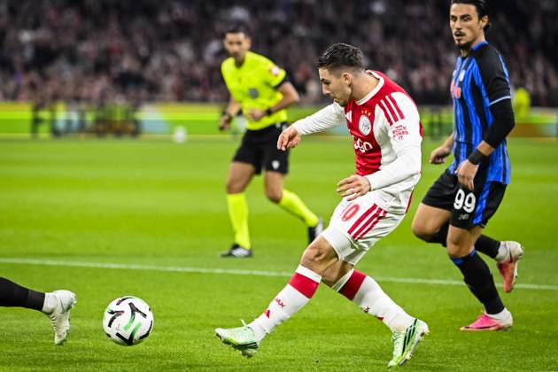 AMSTERDAM - Oscar Gloukh of Ajax during the UEFA Conference League match between AFC Ajax and Atalanta BC at the Johan Cruijff ArenA on October 22, 2026 in Amsterdam, the Netherlands. OLAF KRAAK ANP UEFA Conference League 2026 27 xVIxANPxSportx xxANPxIVx 573294306 originalFilename: 573294306.jpg