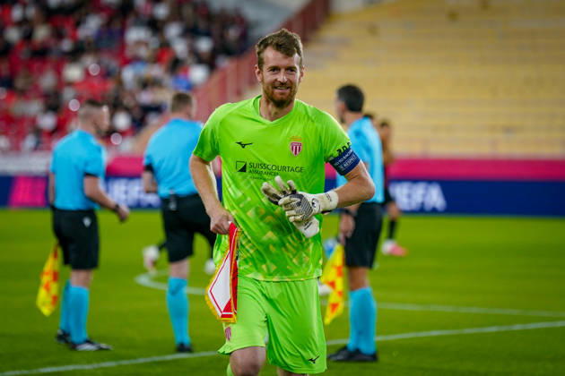 Fussball UEFA Conference League 2026 - 2027, 2. Spieltag - AS Monaco vs SC Freiburg - Stadion Louis II (Monaco): Lukas Hradecky (AS Monaco, 1) Copyright: xJOERANxSTEINSIEKx