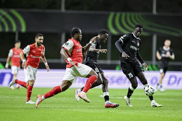 SC Braga v KAA Gent - UEFA Conference League BRAGA, PORTUGAL - OCTOBER 22 : Cisse Ibrahima forward of KAA Gent in action during the UEFA Conference League 2026 27 League Phase matchday 2 match between SC Braga and KAA Gent on October 22, 2026 in Braga, Portugal, 22 10 2026 Braga Portugal  Copyright: xNicoxVereeckenx