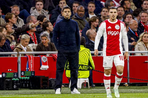 AMSTERDAM - AFC Ajax head coach Michel Sanchez during the UEFA Conference League match between AFC Ajax and Atalanta BC at the Johan Cruijff ArenA on October 22, 2026 in Amsterdam, the Netherlands. WART BRINKERHOF ANP Conference League 2026 27 xVIxANPxSportx xMarcelxterxBalsxIVx 573295267 originalFilename: 573295267.jpg