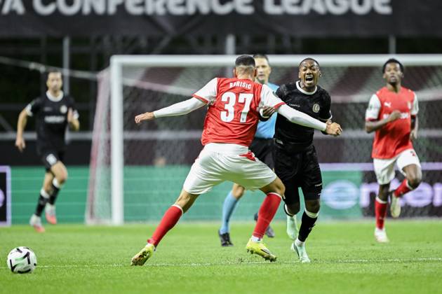 SC Braga v KAA Gent - UEFA Conference League BRAGA, PORTUGAL - OCTOBER 22 : Balikwisha Michel-Ange forward of KAA Gent in action during the UEFA Conference League 2026 27 League Phase matchday 2 match between SC Braga and KAA Gent on October 22, 2026 in Braga, Portugal, 22 10 2026 Braga Portugal  Copyright: xNicoxVereeckenx