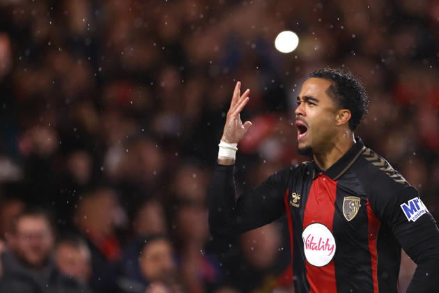 Bournemouth v AC Milan 22 October 2026, Bournemouth - UEFA Europa League - Bournemouth v AC Milan - Justin Kluivert of Bournemouth celebrates scoring the opening goal - Photo: Jacques Feeney Offside. Bournemouth UK Copyright: xJacquesxFeeneyx xOffsidexOffside