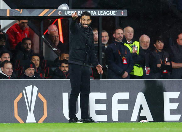 Bournemouth, England, 22nd October 2026. Ruben Amorim manager of AC Milan during the AFC Bournemouth vs AC Milan UEFA Europa League match at the Vitality Stadium, Bournemouth. Picture credit should read: Paul Terry Sportimage EDITORIAL USE ONLY. No use with unauthorised audio, video, data, fixture lists, club league logos or live services. Online in-match use limited to 120 images, no video emulation. No use in betting, games or single club league player publications. SPI_027_PT_Bournmouthmouth_AC_Milan SPI-5092-0033
