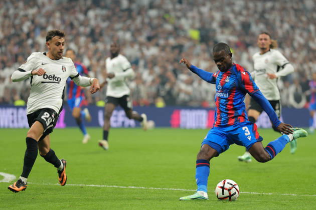 2026-10-22 Besiktas JK v Crystal Palace FC - UEFA Europa League 2026 27 League Phase MD3 ISTANBUL, TURKEY - OCTOBER 22: Ilhan Fakili of Besiktas JK, Tyrick Mitchell of Crystal Palace during the UEFA Europa League 2026 27 League Phase MD3 match between Besiktas JK and Crystal Palace FC at Tupras Stadium on October 22, 2026 in Istanbul, Turkey. (Photo by BSR Agency) Istanbul Turkey Content not available for redistribution in The Netherlands directly or indirectly through any third parties. Copyright: xBSRxAgencyx