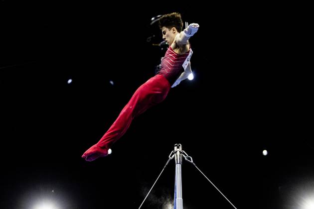 ROTTERDAM - Arsenii Dukhno (WG2) during the All-Around final at the World Gymnastics Championships in Rotterdam Ahoy. IRIS VAN DEN BROEK ANP xVIxANPxSportx xxANPxIVx 573295607 originalFilename: 573295607.jpg